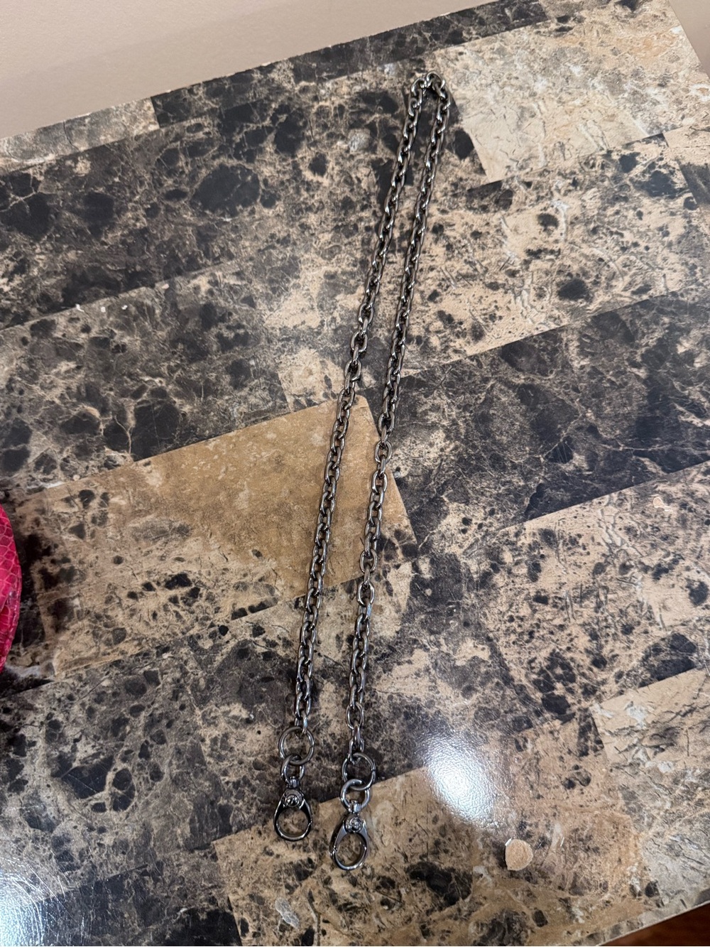 Henri Bendel Red Snakeskin Print Shoulder Bag/Clutch - Gunmetal Hardware - Picture 14 of 15